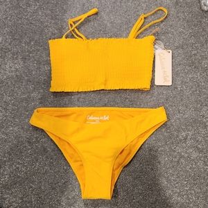 NWT yellow bikini set. Size S